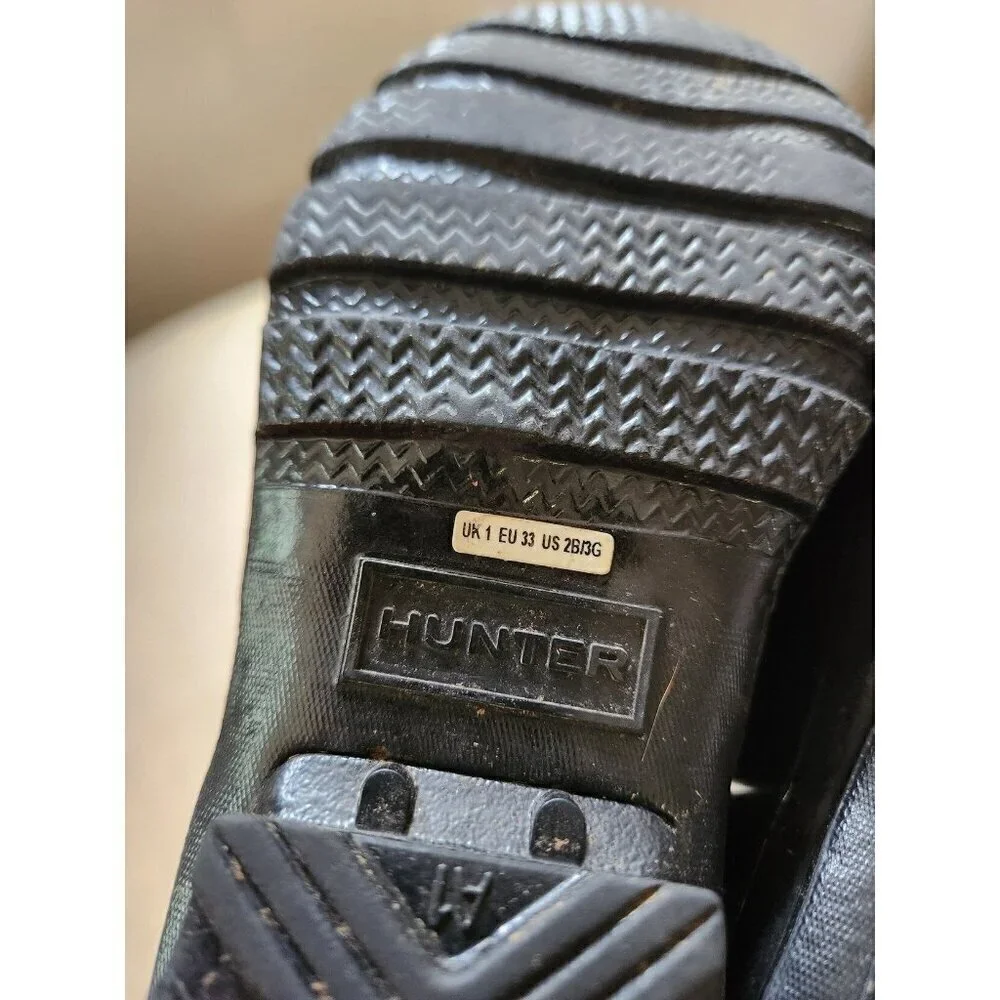 HUNTER Black Tall Boots
